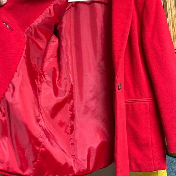 Parisian Signature Women’s Red Wool Blend Blazer Jacket Sz-10 - Picture 5 of 6